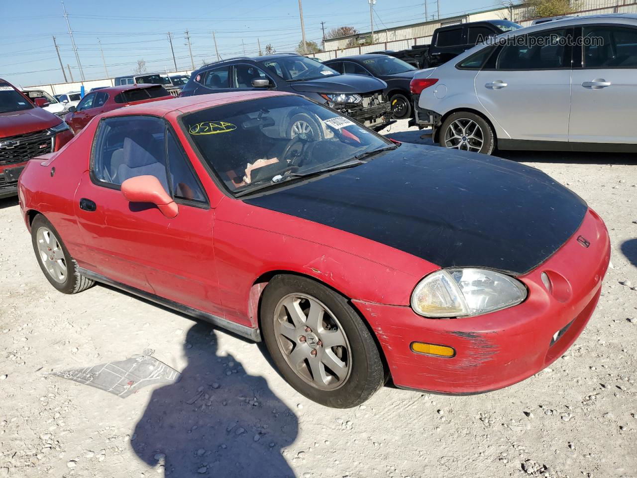 1994 Honda Civic Del Sol S Red vin: JHMEG1141RS001666