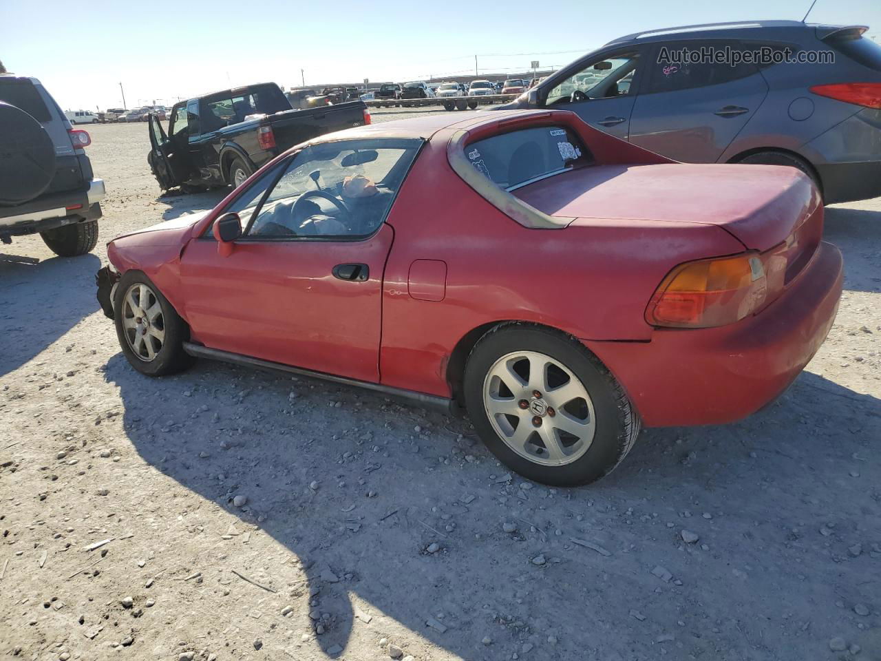 1994 Honda Civic Del Sol S Red vin: JHMEG1141RS001666