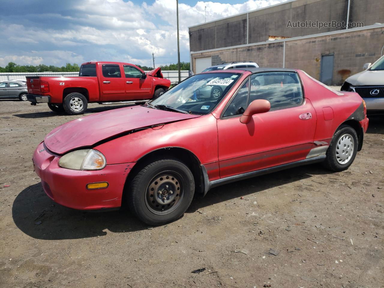 1993 Honda Civic Del Sol S Red vin: JHMEG1143PS008731