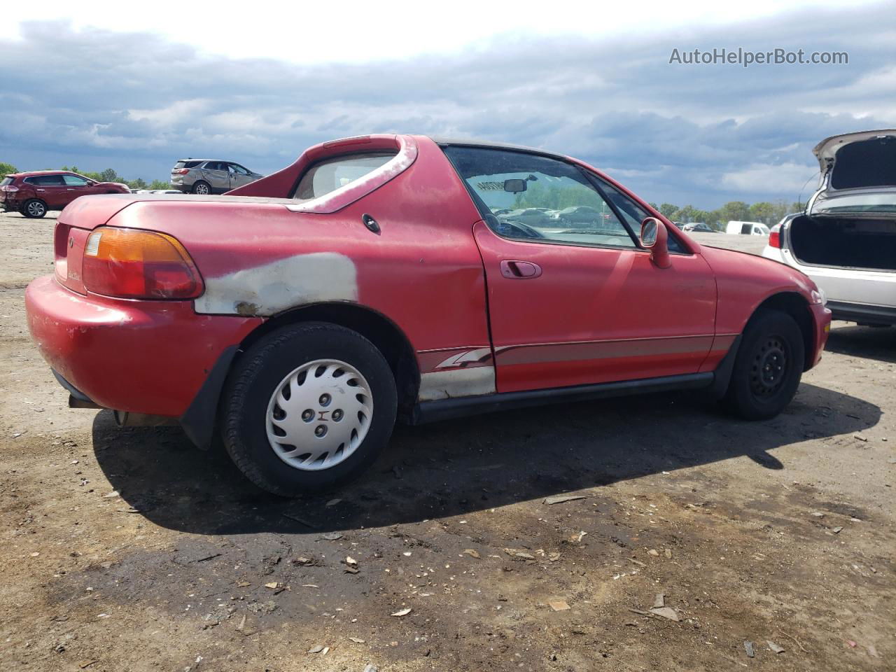 1993 Honda Civic Del Sol S Red vin: JHMEG1143PS008731