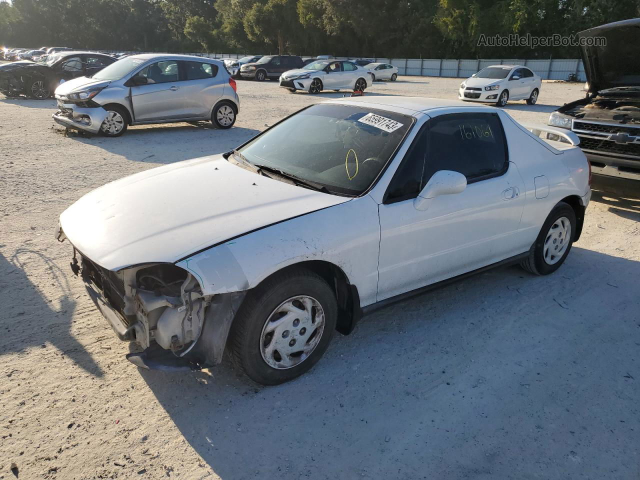 1995 Honda Civic Del Sol S White vin: JHMEG1143SS000945