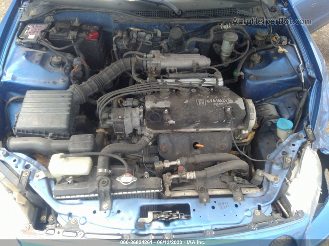 1993 Honda Civic Del Sol S Синий vin: JHMEG1145PS013025