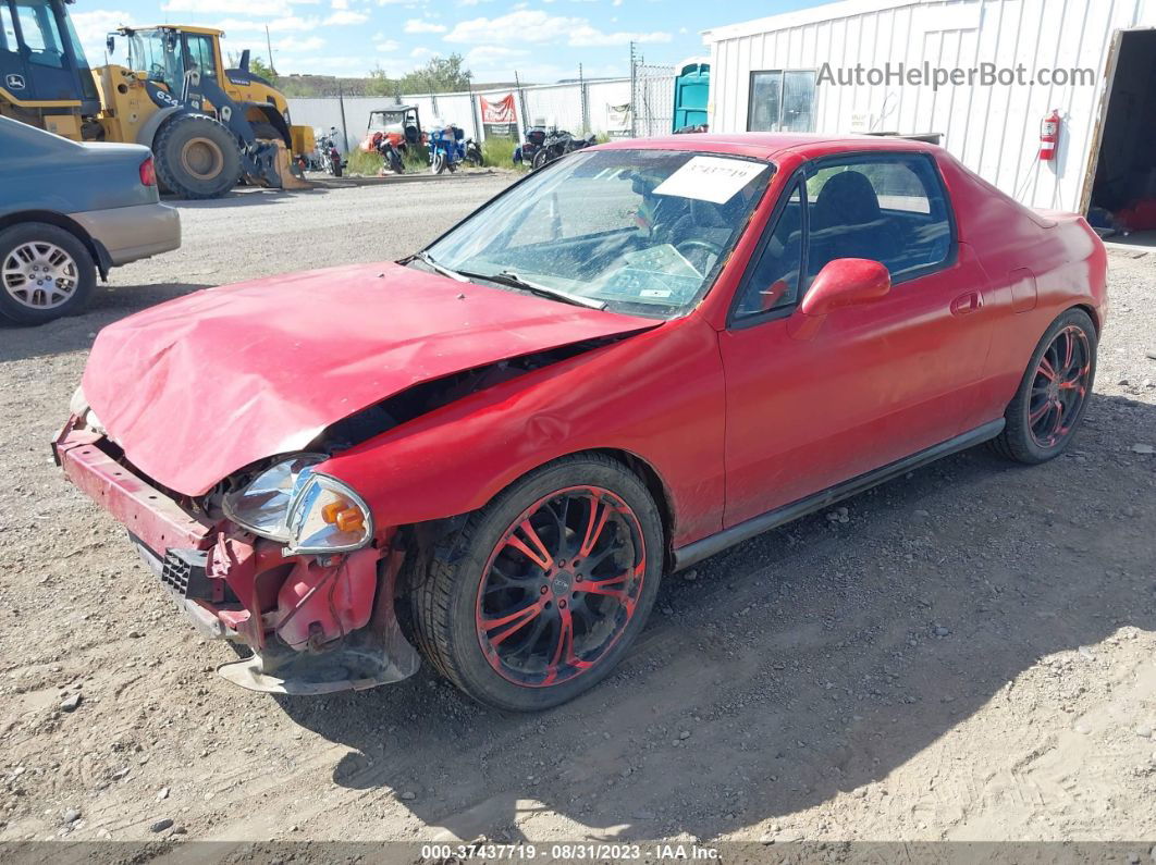 1995 Honda Civic Del Sol S Red vin: JHMEG1148SS007096