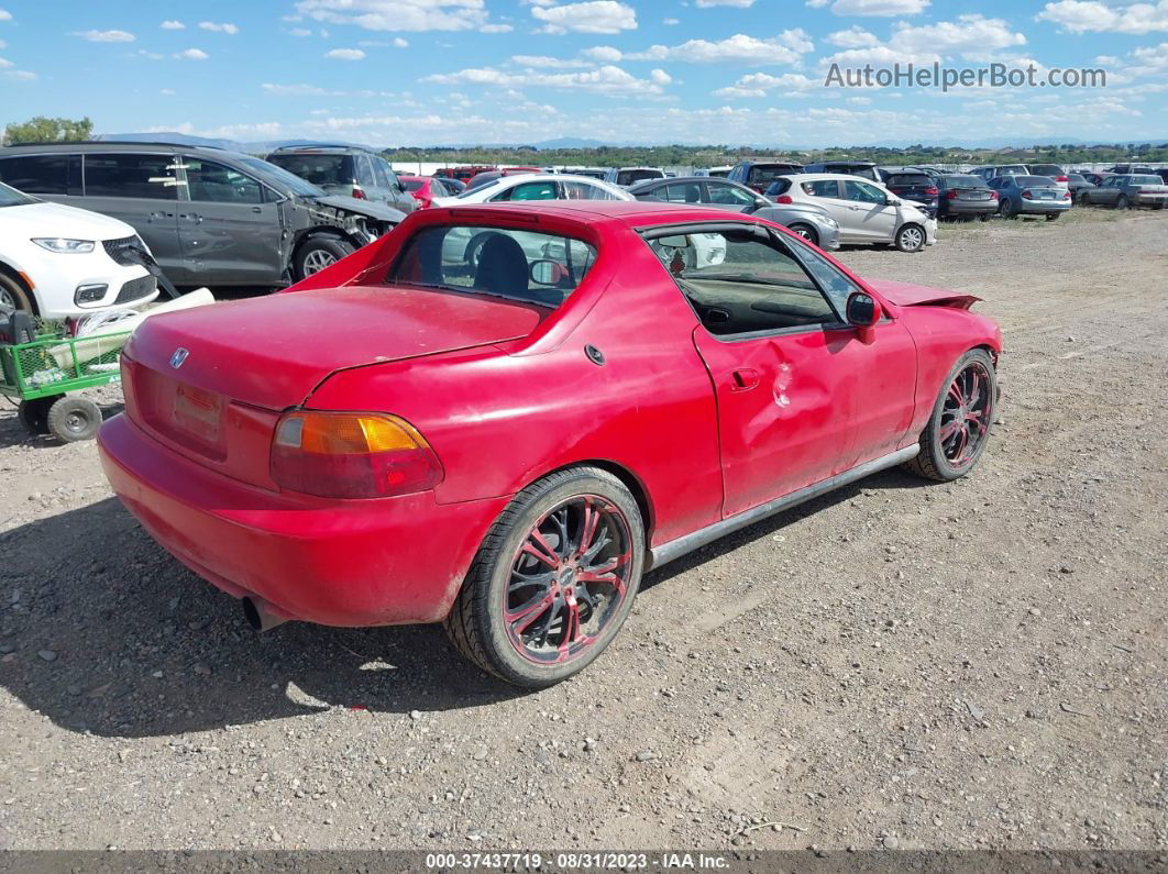 1995 Honda Civic Del Sol S Red vin: JHMEG1148SS007096