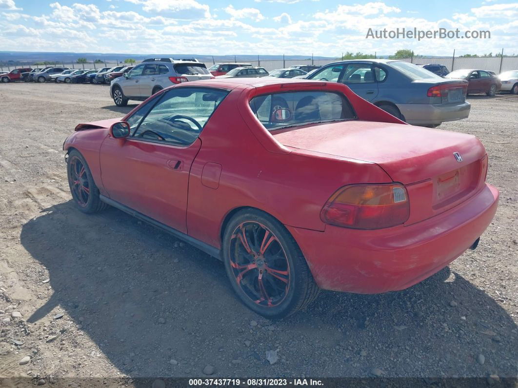 1995 Honda Civic Del Sol S Red vin: JHMEG1148SS007096