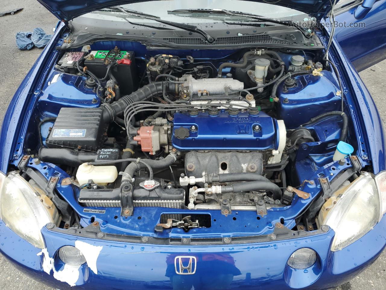 1993 Honda Civic Del Sol S Blue vin: JHMEG1149PS000911