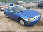 1993 Honda Civic Del Sol S Blue vin: JHMEG1149PS006188