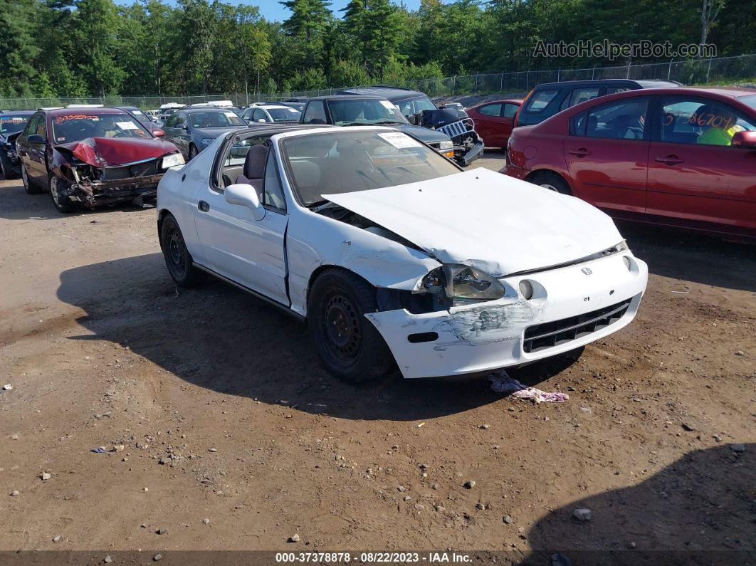 1993 Honda Civic Del Sol S White vin: JHMEG114XPS011089