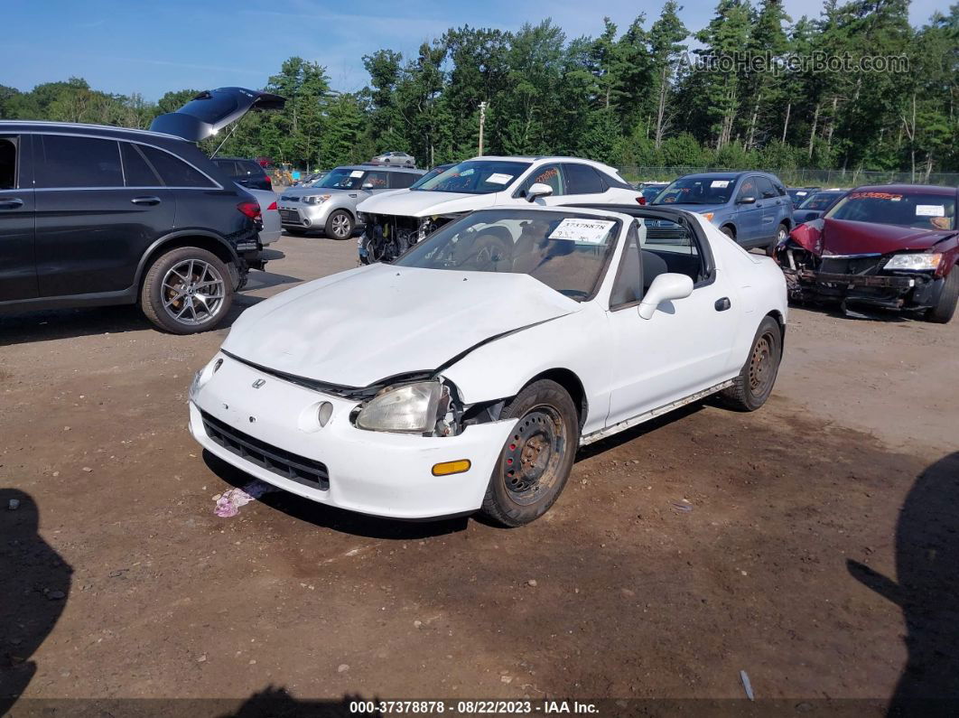 1993 Honda Civic Del Sol S White vin: JHMEG114XPS011089