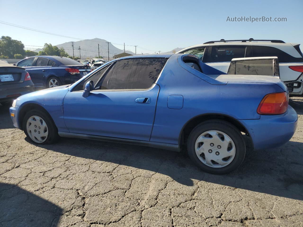 1994 Honda Civic Del Sol S Blue vin: JHMEG1240RS006162