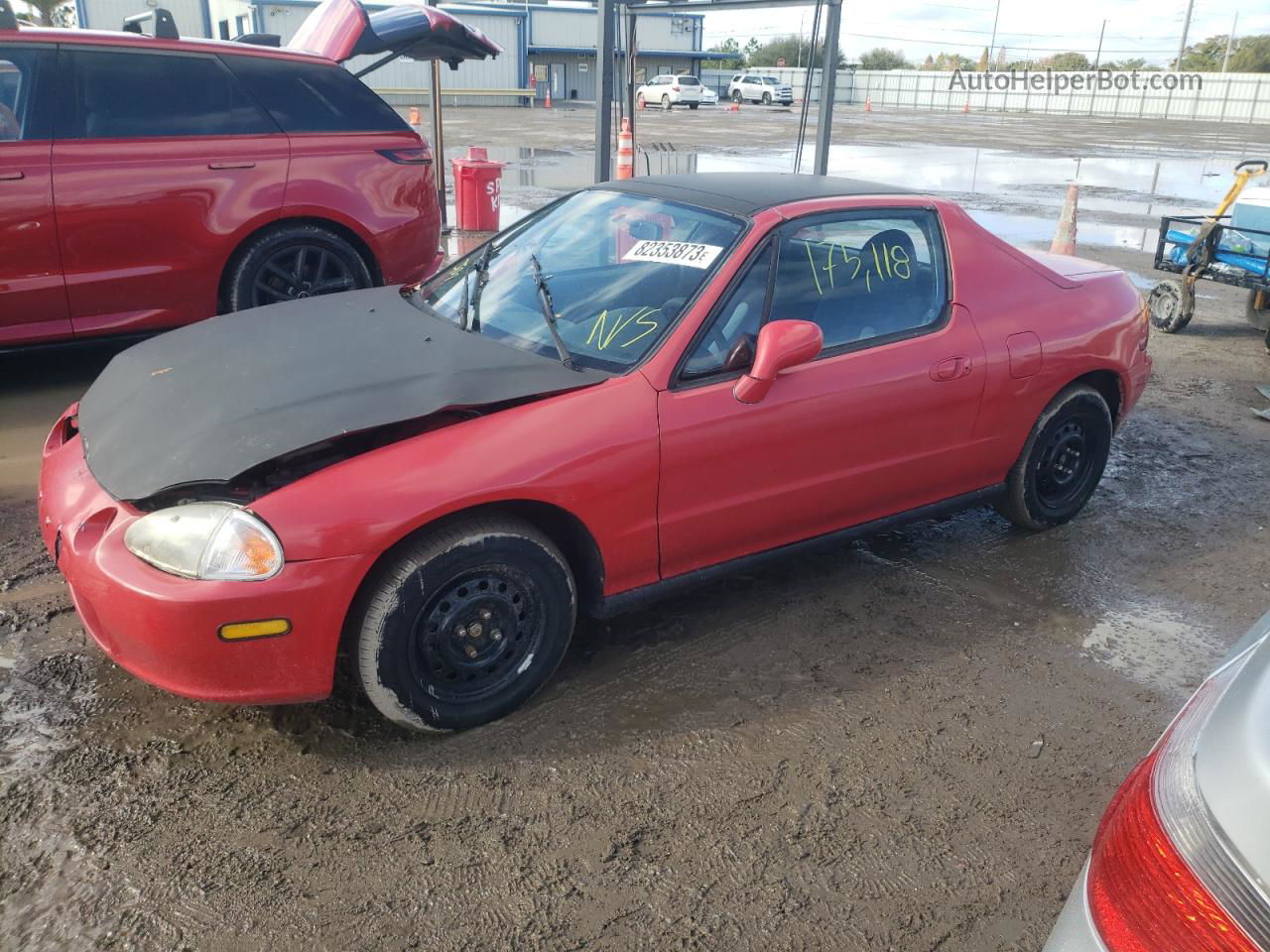 1995 Honda Civic Del Sol S Red vin: JHMEG1240SS006054