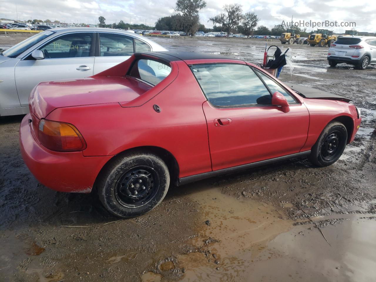 1995 Honda Civic Del Sol S Red vin: JHMEG1240SS006054