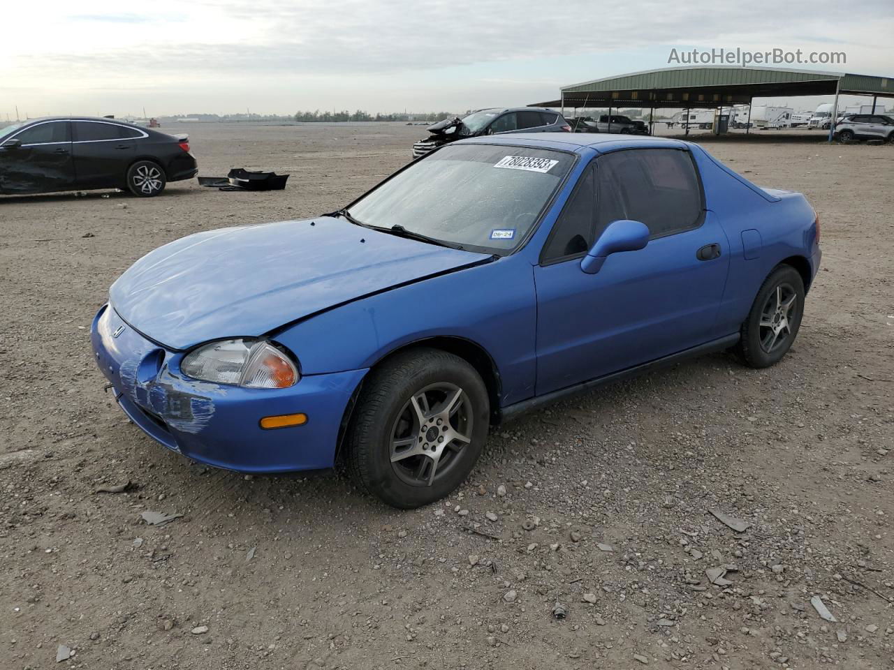 1993 Honda Civic Del Sol S Blue vin: JHMEG1244PS004895