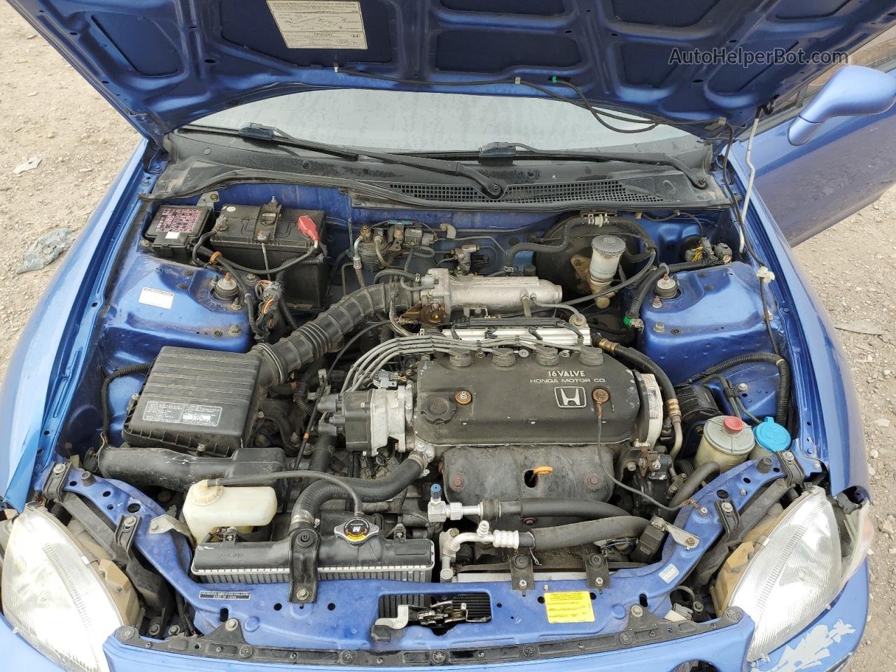 1993 Honda Civic Del Sol S Синий vin: JHMEG1244PS004895