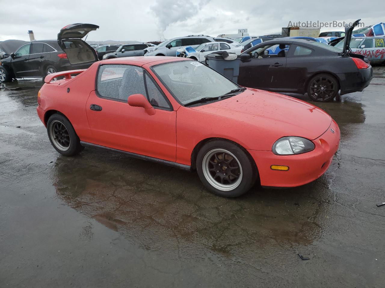 1994 Honda Civic Del Sol Red vin: JHMEG2177RS002966