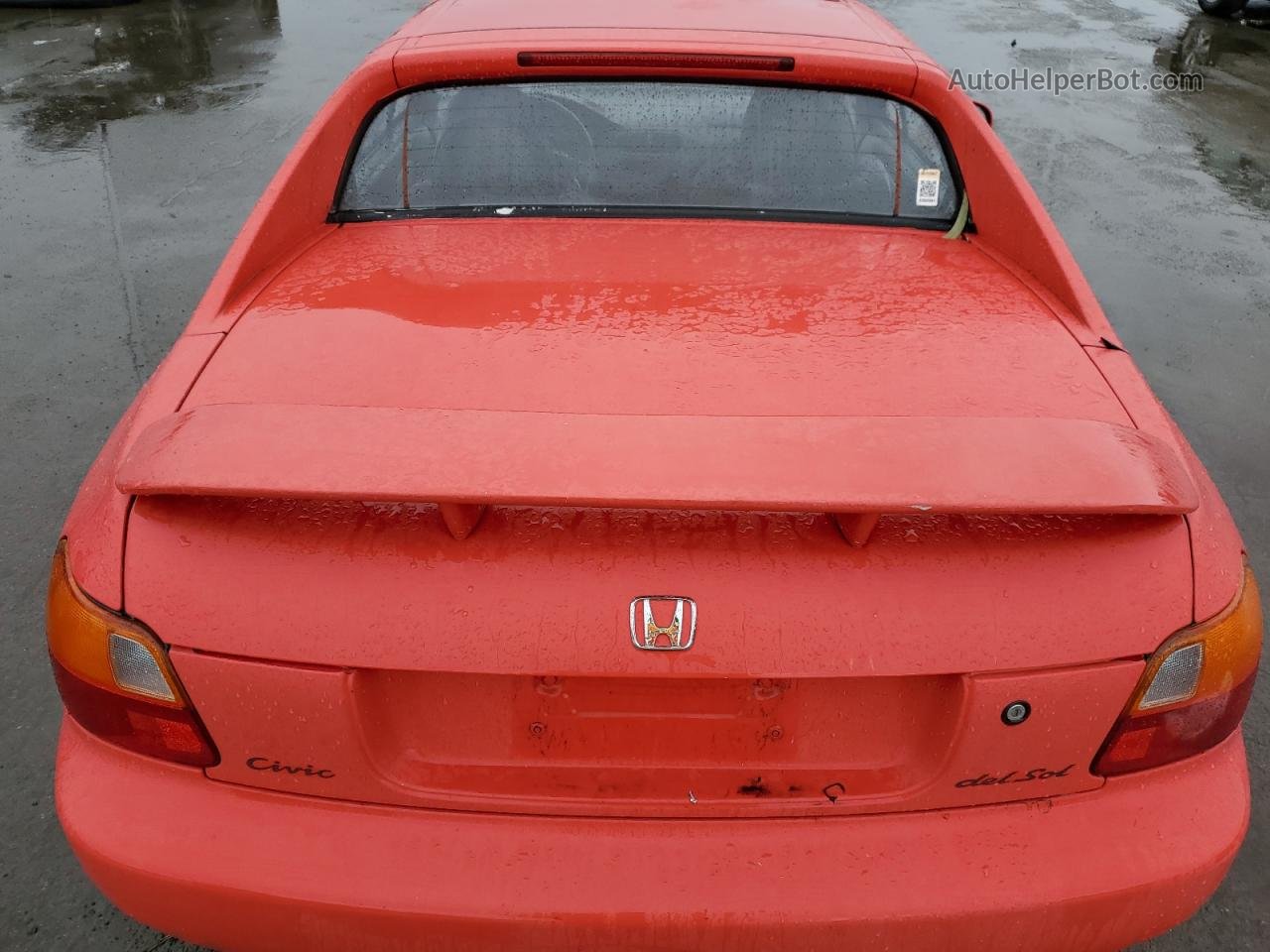 1994 Honda Civic Del Sol Red vin: JHMEG2177RS002966