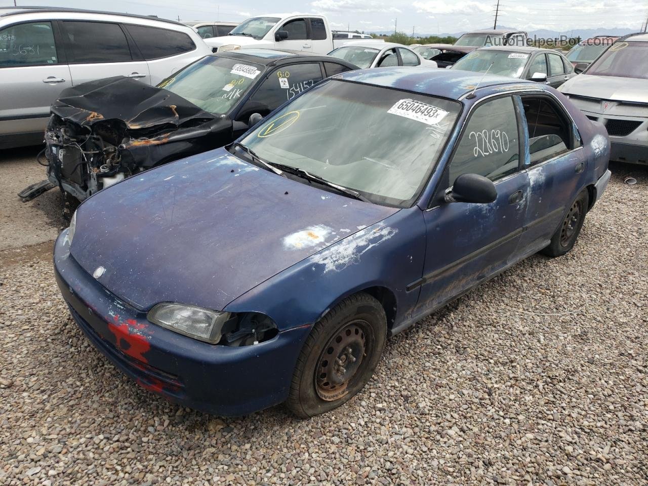 1994 Honda Civic Dx Blue vin: JHMEG8543RS012512