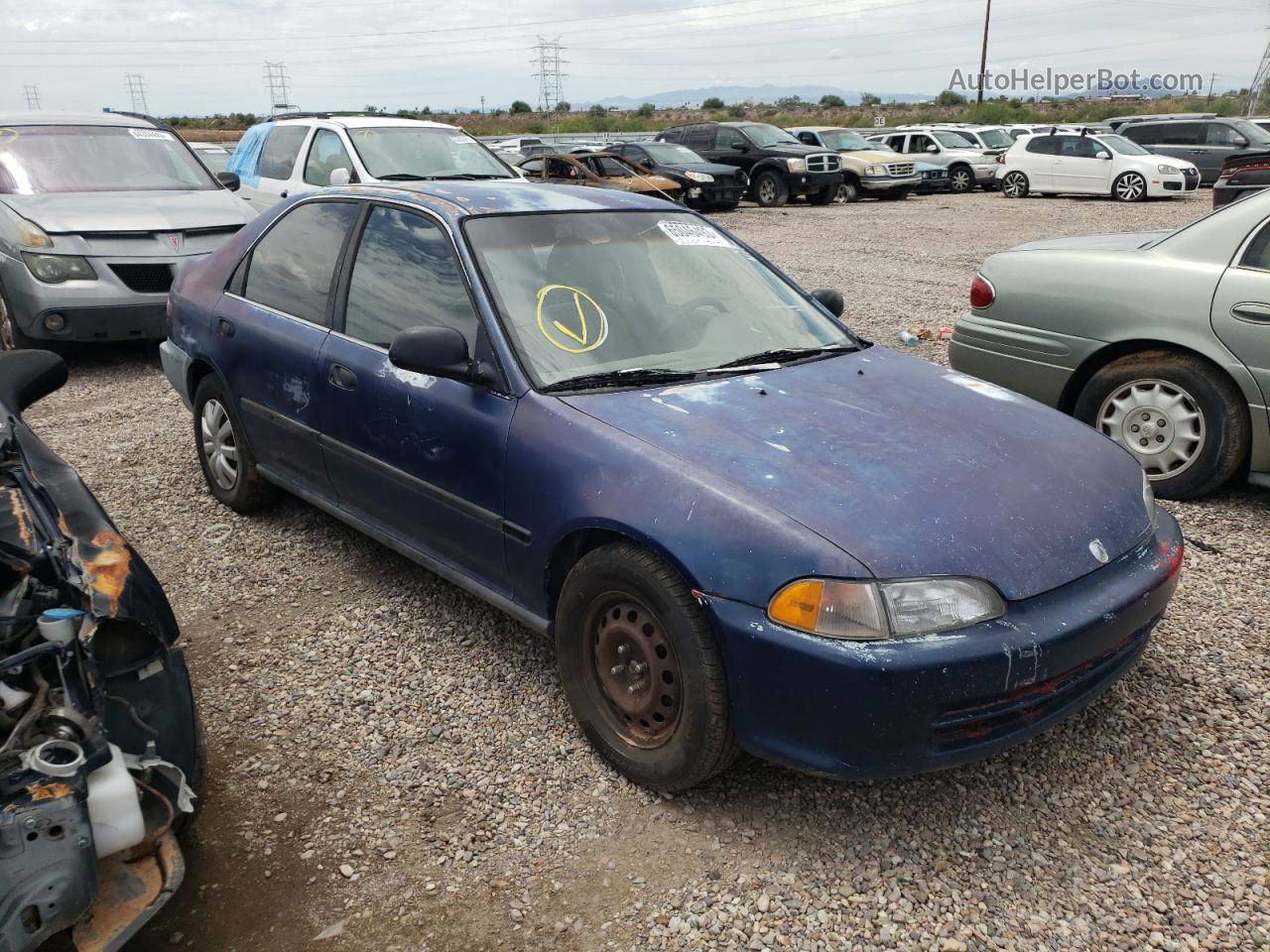 1994 Honda Civic Dx Blue vin: JHMEG8543RS012512