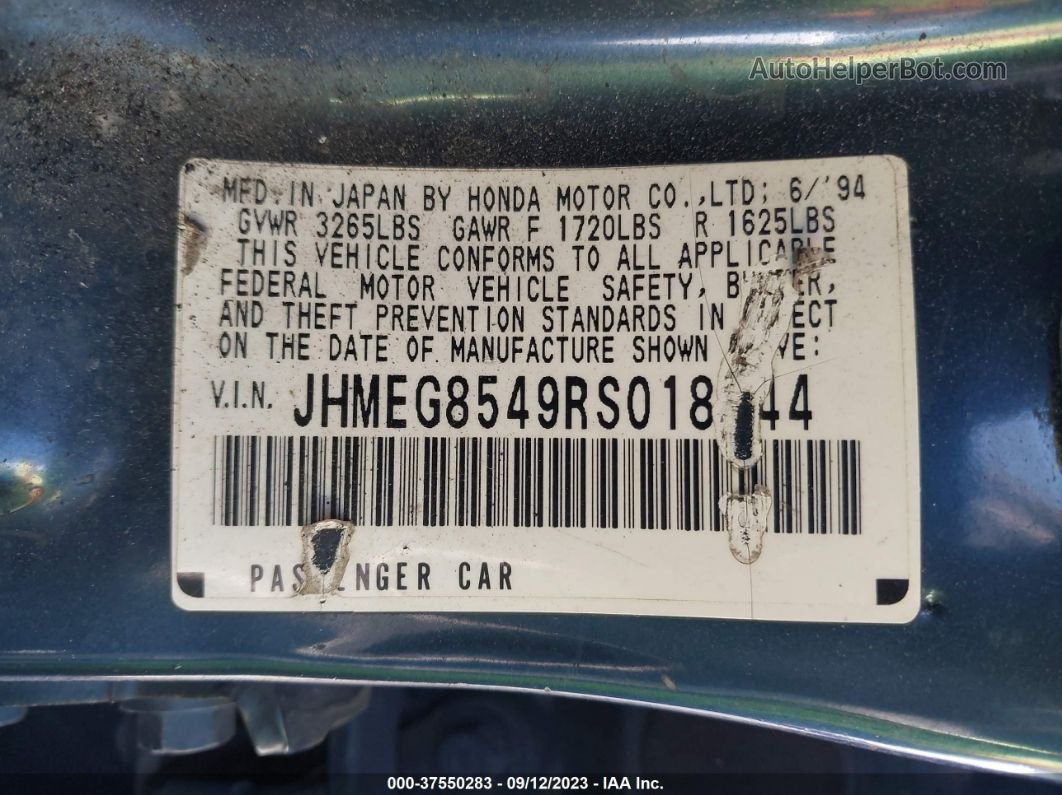 1994 Honda Civic Dx/lx Синий vin: JHMEG8549RS018444