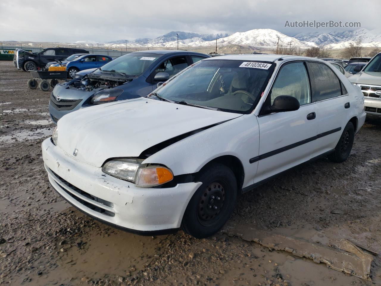 1993 Honda Civic Lx White vin: JHMEG8650PS012164