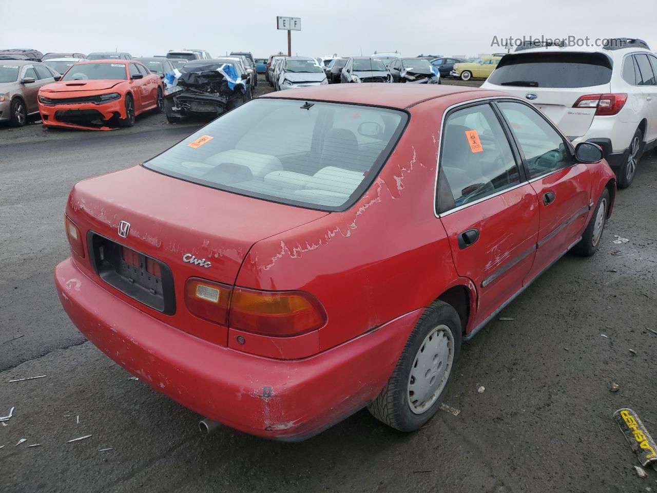 1995 Honda Civic Lx Red vin: JHMEG8654SS029574