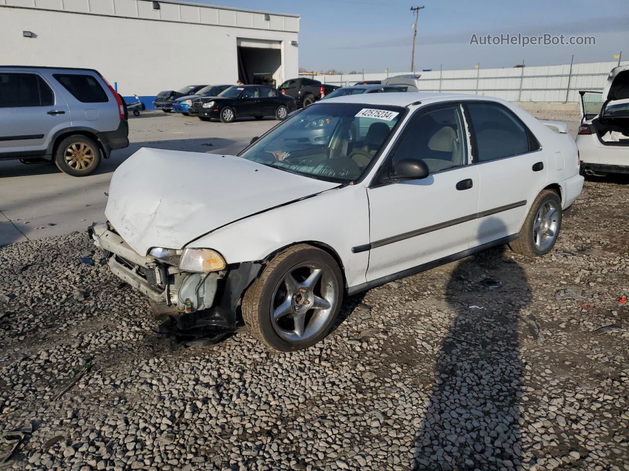 1995 Honda Civic Lx White vin: JHMEG865XSS018336