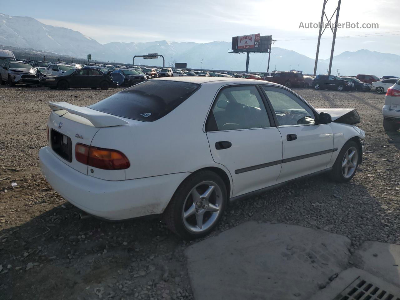 1995 Honda Civic Lx White vin: JHMEG865XSS018336