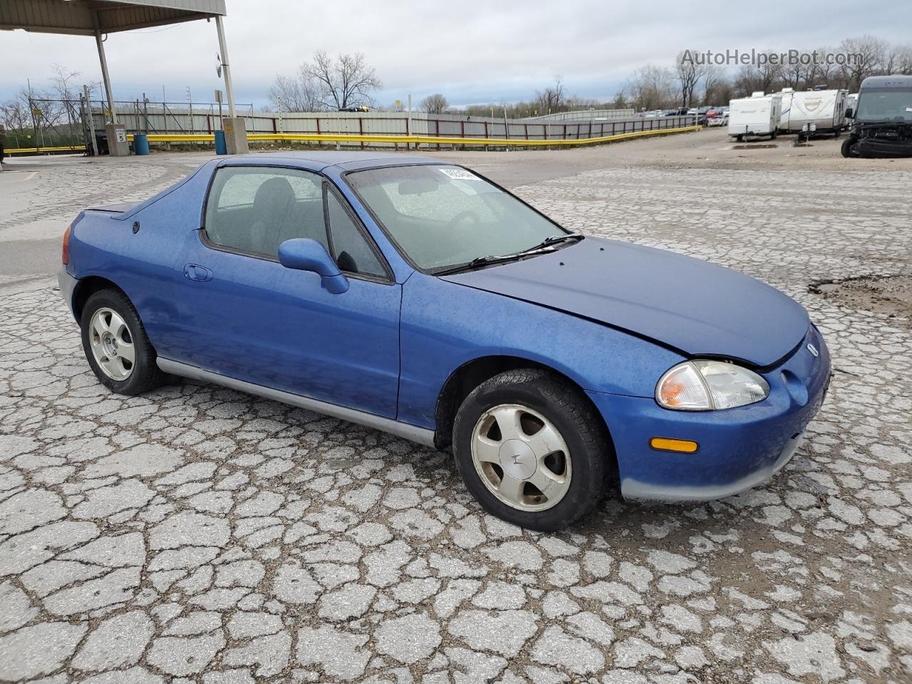 1993 Honda Civic Del Sol Si Синий vin: JHMEH6160PS013669