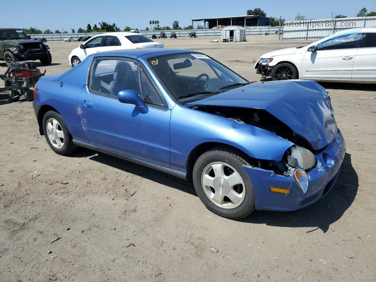 1993 Honda Civic Del Sol Si Blue vin: JHMEH6161PS007475