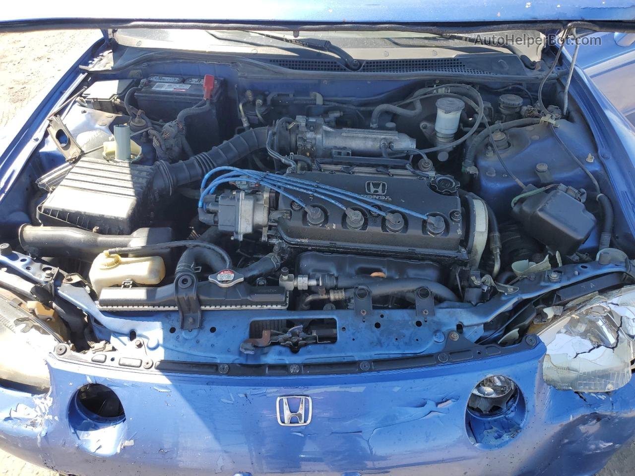 1993 Honda Civic Del Sol Si Blue vin: JHMEH6161PS007475