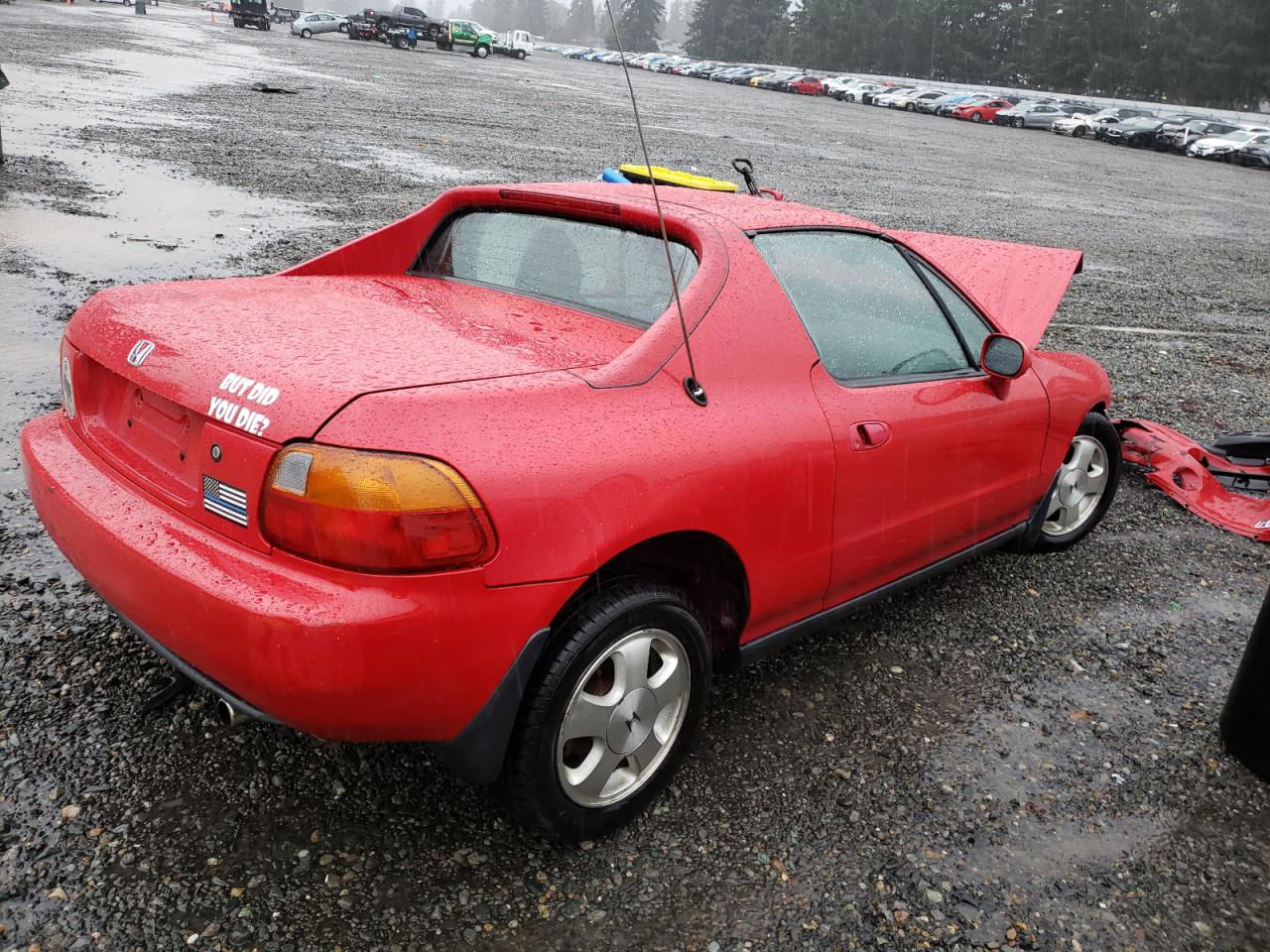 1993 Honda Civic Del Sol Si Red vin: JHMEH6161PS017598