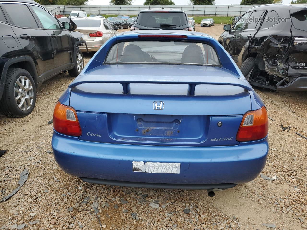 1994 Honda Civic Del Sol Si Синий vin: JHMEH6162RS006757