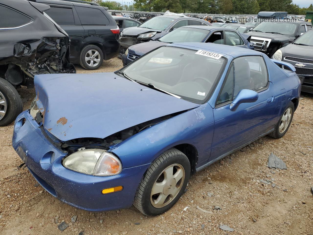 1994 Honda Civic Del Sol Si Blue vin: JHMEH6162RS006757