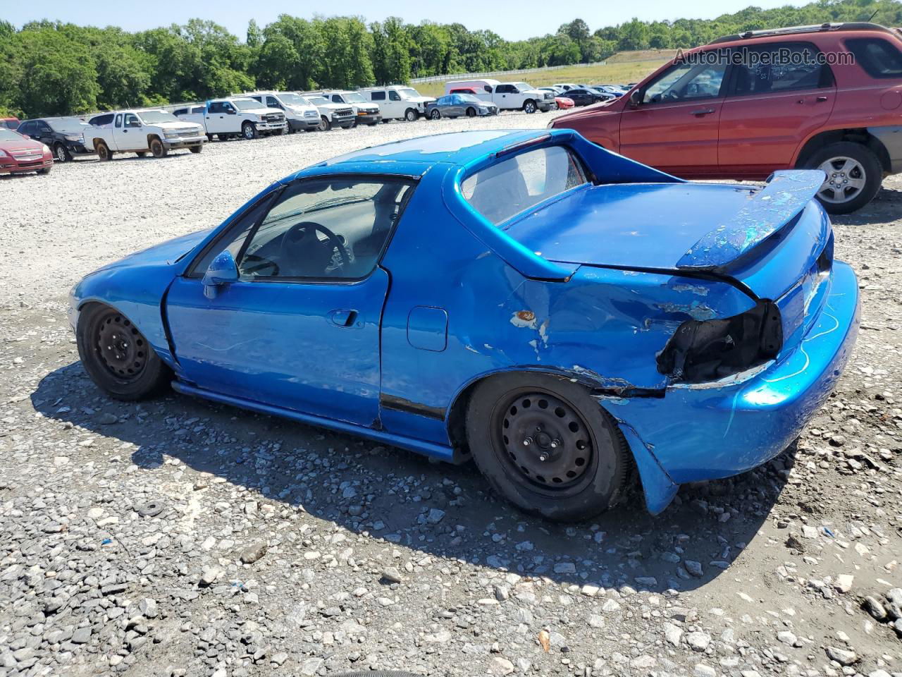 1993 Honda Civic Del Sol Si Blue vin: JHMEH6167PS011305