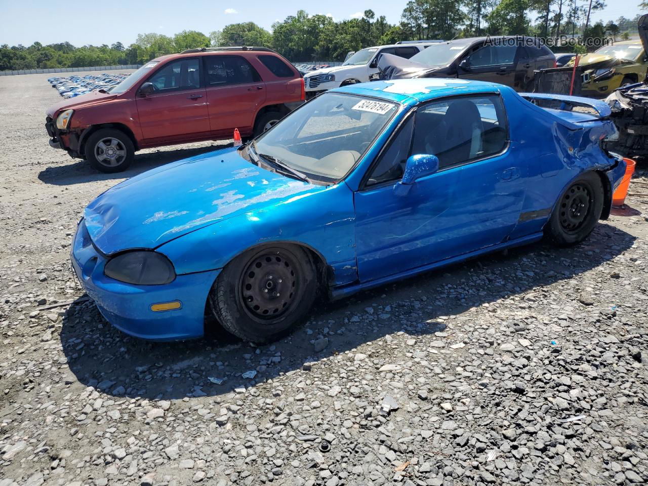 1993 Honda Civic Del Sol Si Blue vin: JHMEH6167PS011305