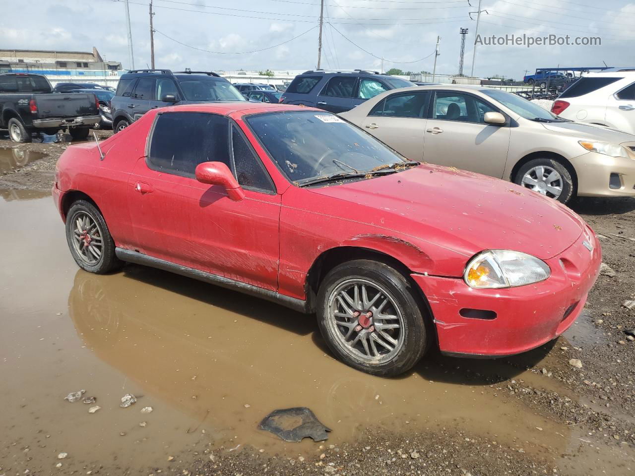 1994 Honda Civic Del Sol Si Red vin: JHMEH6169RS005475