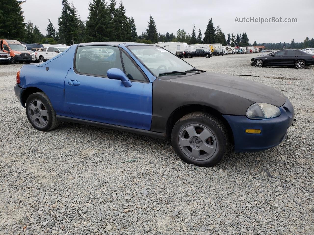 1993 Honda Civic Del Sol Si Синий vin: JHMEH616XPS017843