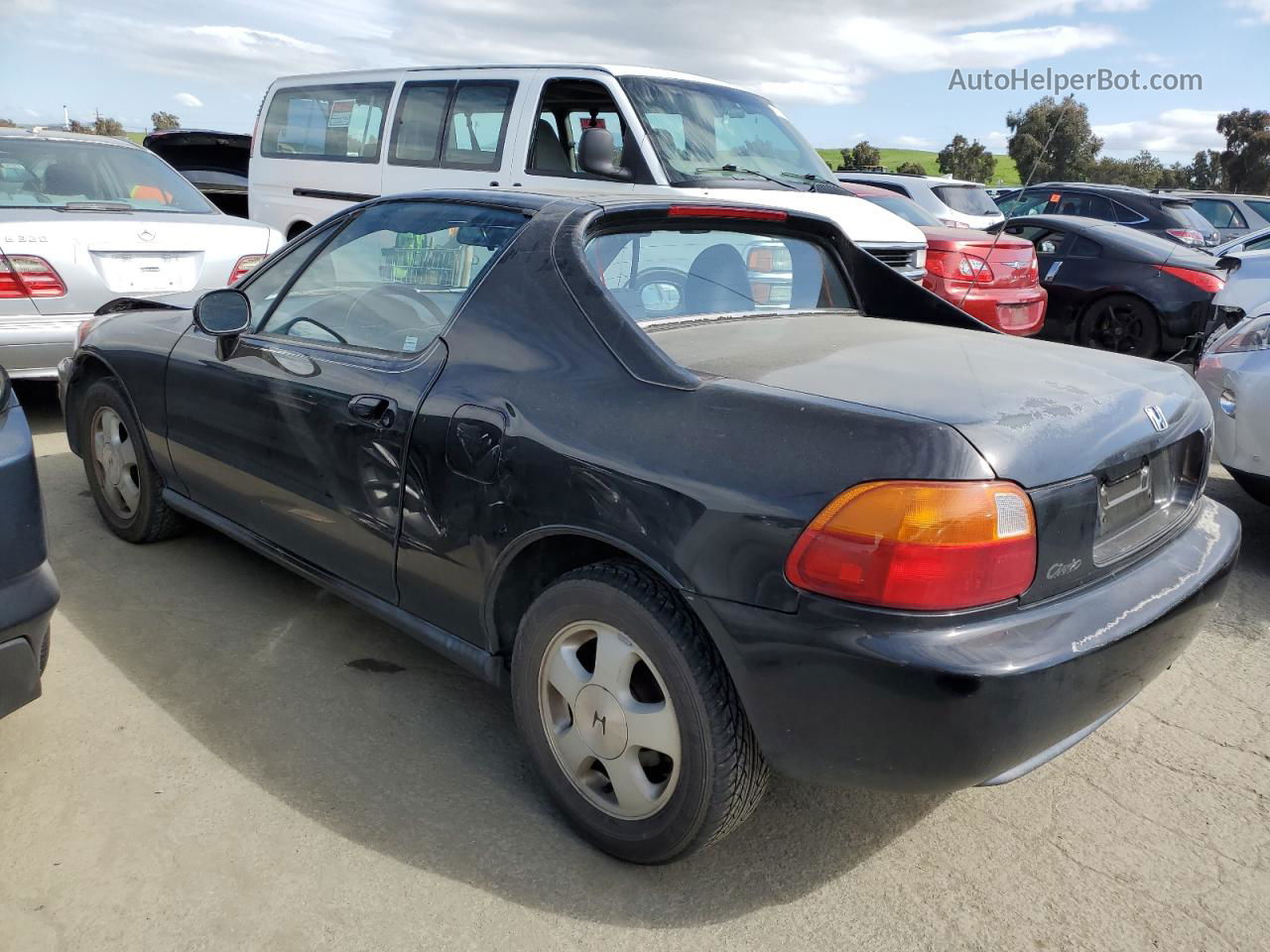 1993 Honda Civic Del Sol Si Черный vin: JHMEH6266PS014873