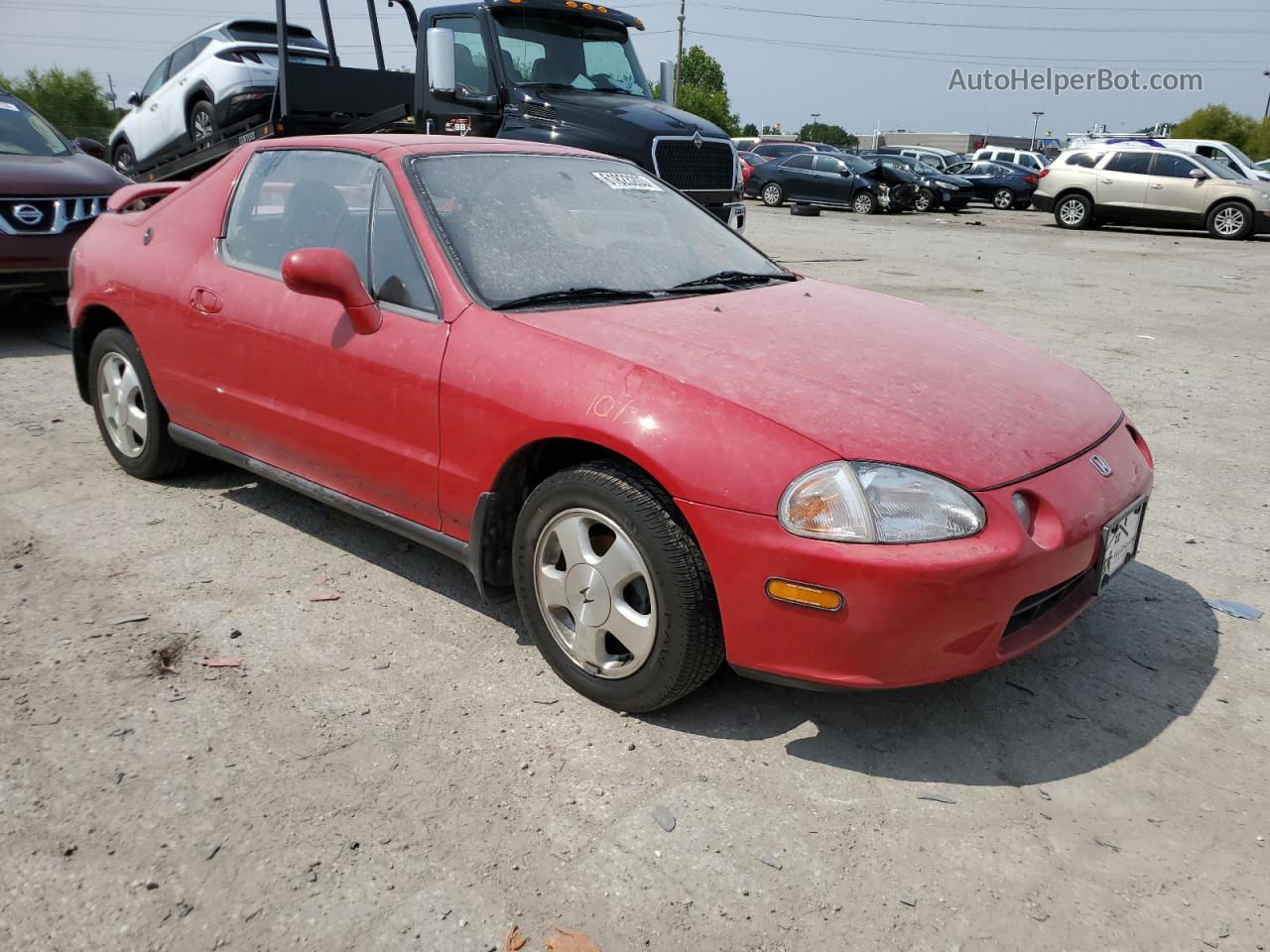 1993 Honda Civic Del Sol Si Red vin: JHMEH6268PS008749