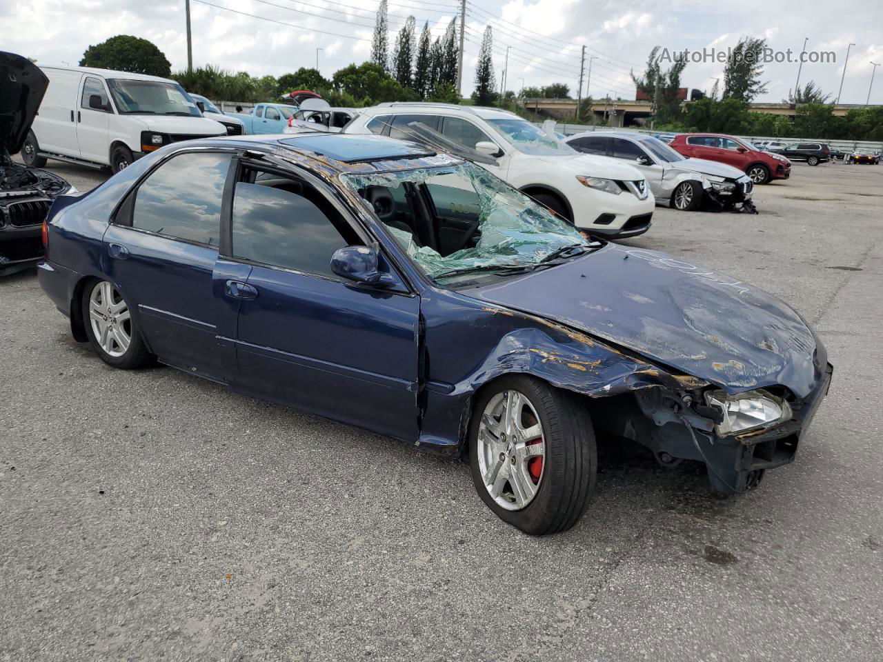 1993 Honda Civic Ex Blue vin: JHMEH9594PS004902