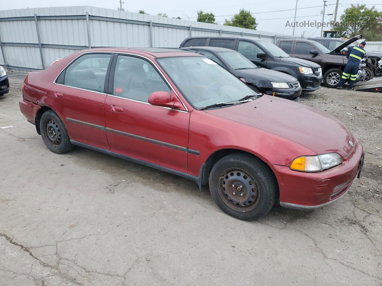 1993 Honda Civic Ex Red vin: JHMEH969XPS009777