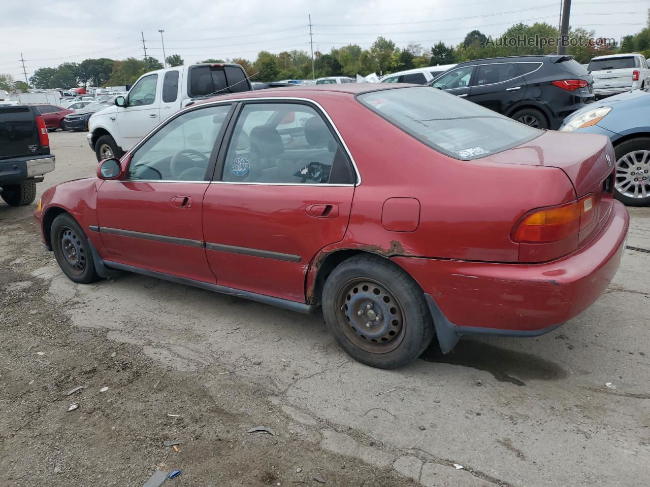 1993 Honda Civic Ex Red vin: JHMEH969XPS009777