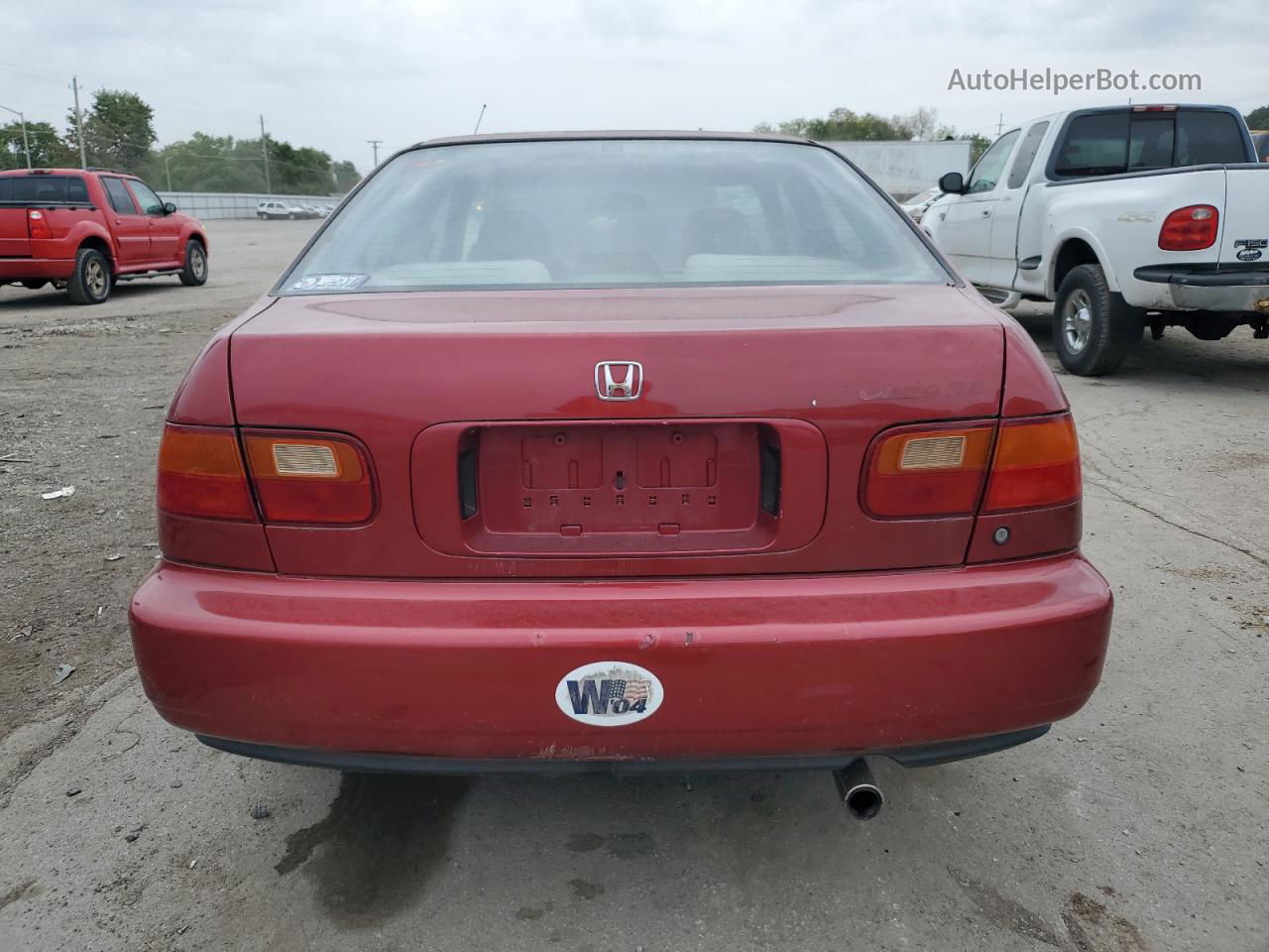 1993 Honda Civic Ex Red vin: JHMEH969XPS009777