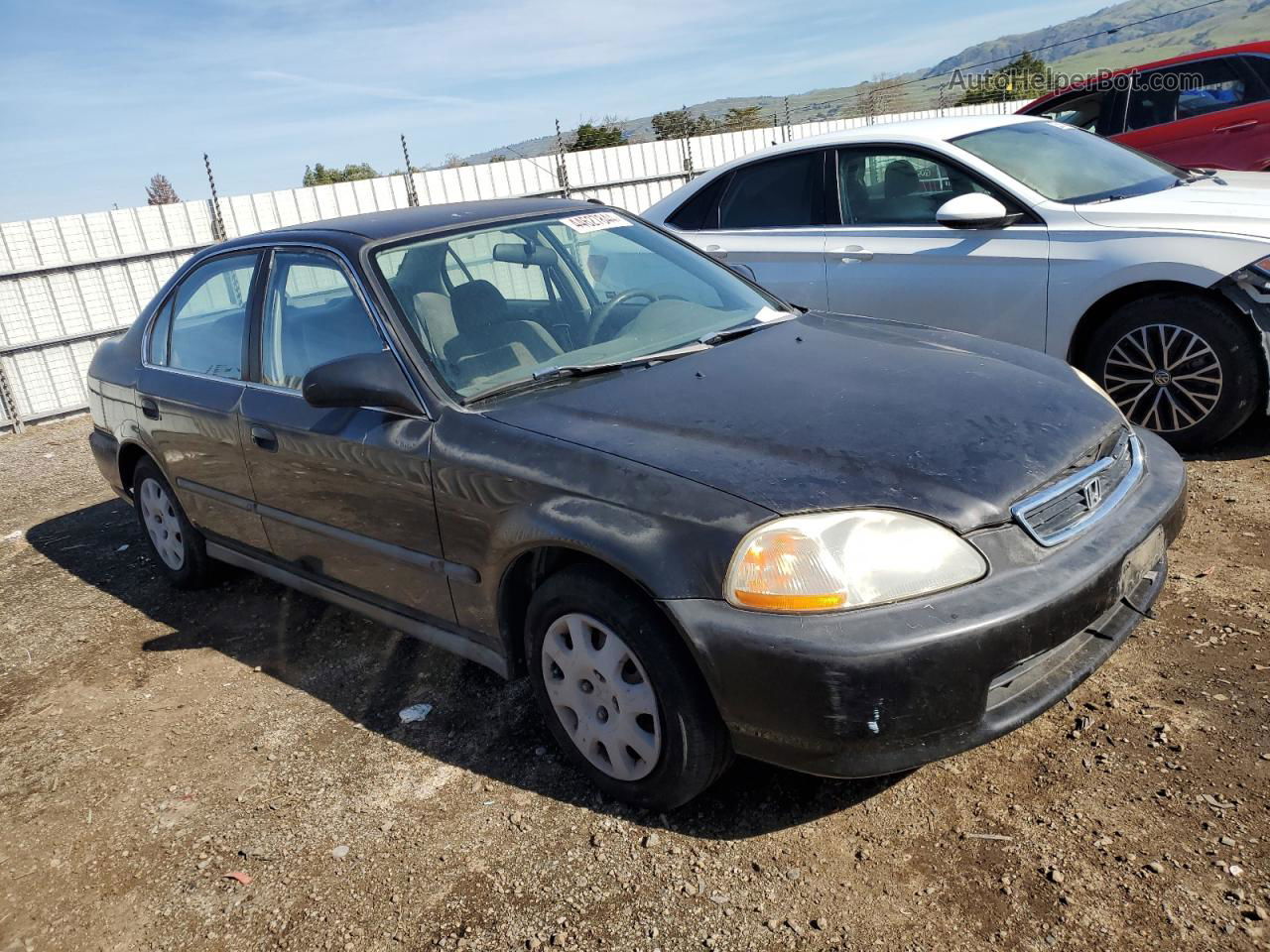 1998 Honda Civic Lx Black vin: JHMEJ6671WS014267