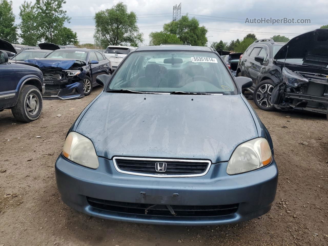 1998 Honda Civic Lx Blue vin: JHMEJ6673WS005909