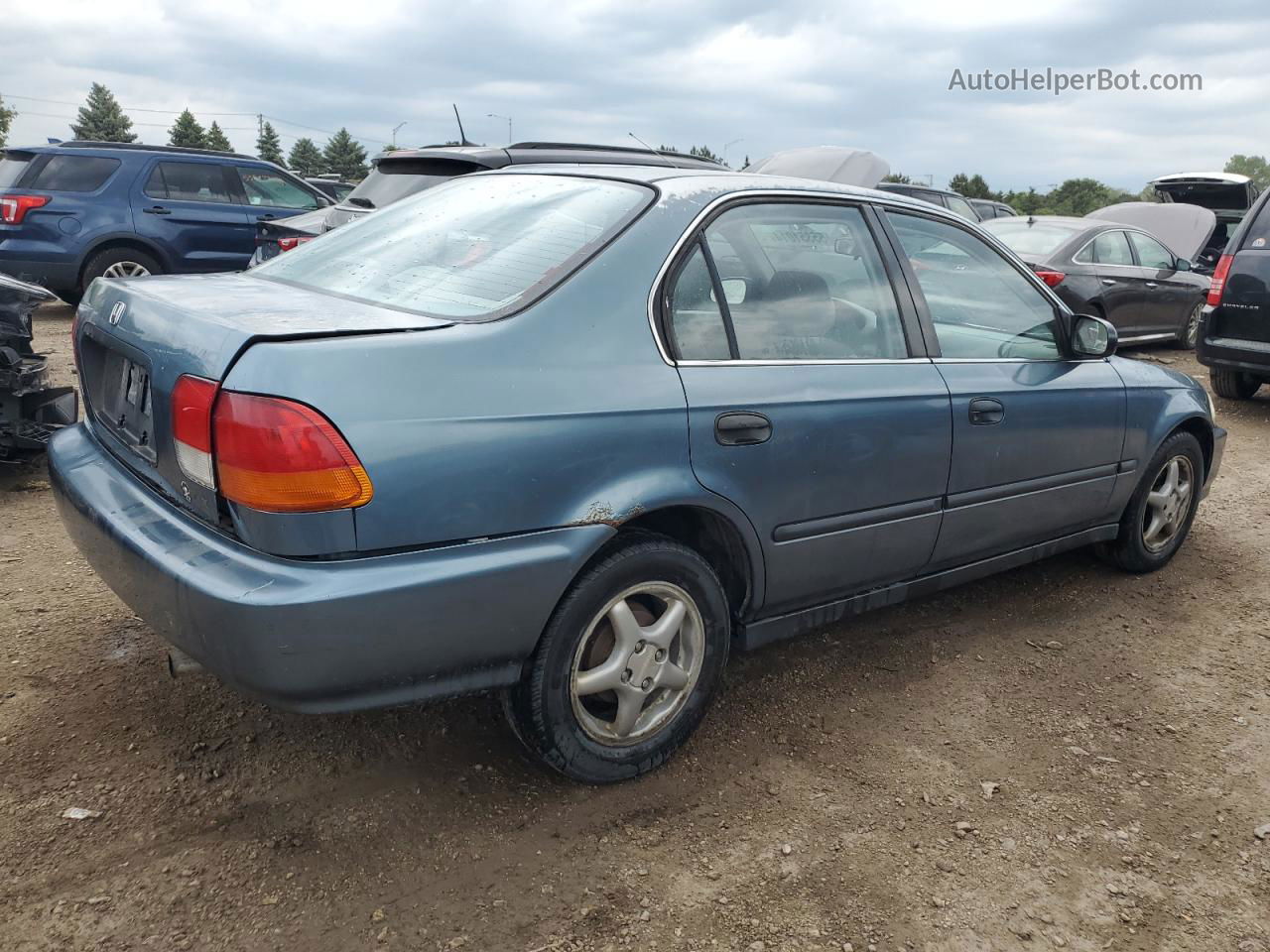 1998 Honda Civic Lx Blue vin: JHMEJ6673WS005909