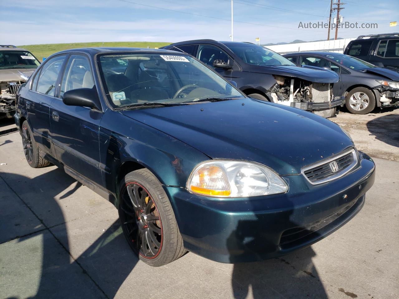 1998 Honda Civic Lx Green vin: JHMEJ6677WS004942