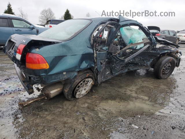 1998 Honda Civic Lx Green vin: JHMEJ6677WS014726