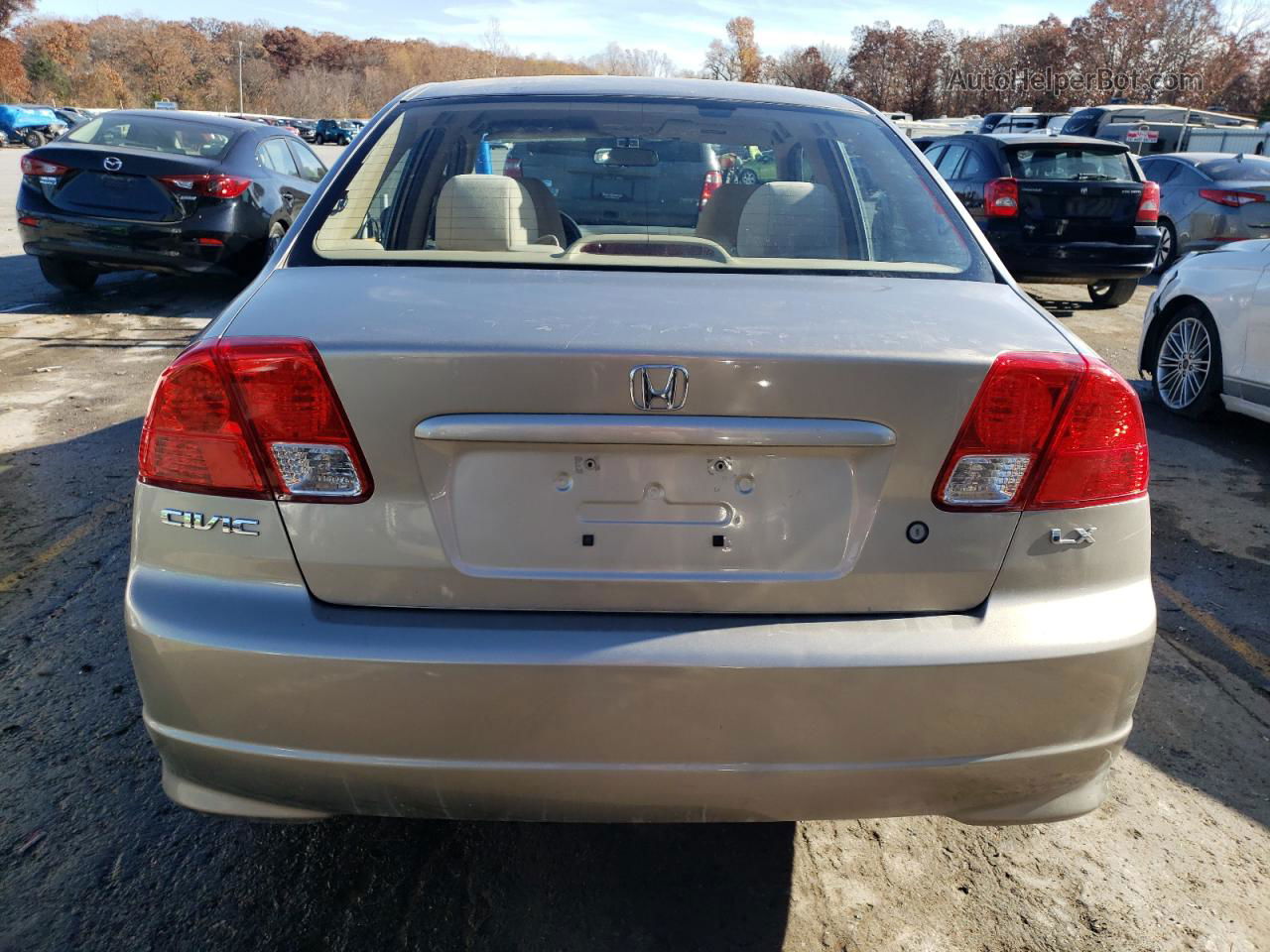 2005 Honda Civic Lx Silver vin: JHMES16525S004554