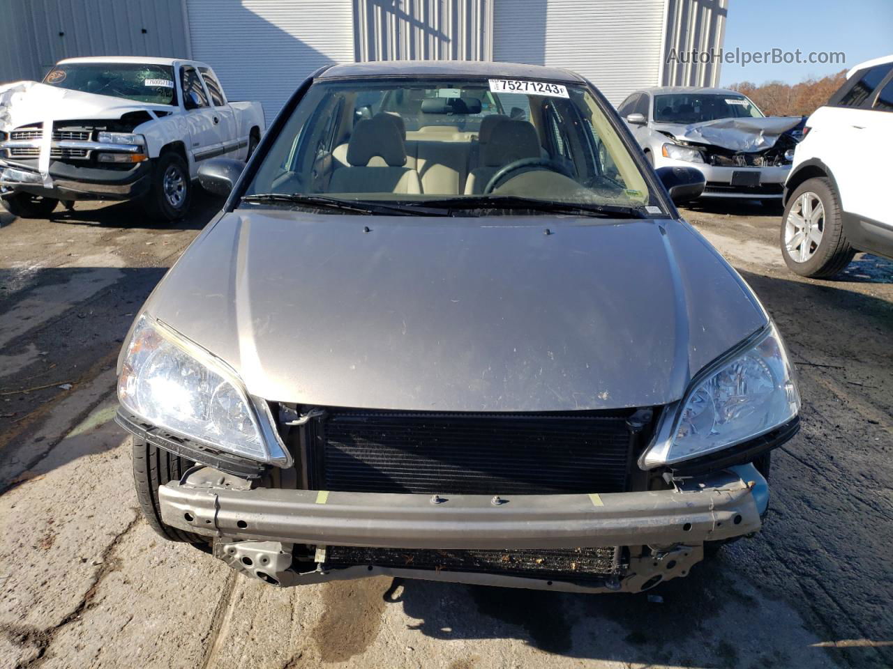 2005 Honda Civic Lx Silver vin: JHMES16525S004554